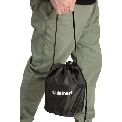 Image showing 6 th Cuisinart 7.5-In. Cleanburn Smokeless Outdoor Tabletop Fire Pit with Dual Fuel Compatibility in Black/Stainless Steel