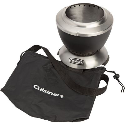 Image showing 7 th Cuisinart 7.5-In. Cleanburn Smokeless Outdoor Tabletop Fire Pit with Dual Fuel Compatibility in Black/Stainless Steel
