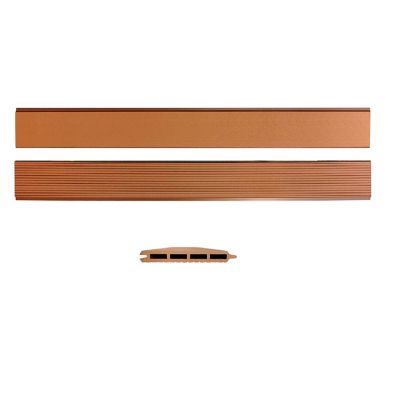 Image showing 5 th LH EP Complete Kit 6 x 6ft. Mocha WPC Composite Fence Panel with Bottom Squared Holders and Post Kits, 1 pk.