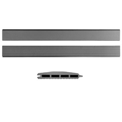 Image showing 5 th LH EP Complete Kit 6 x 6ft. Gray WPC Composite Fence Panel with Bottom Squared Holders and Post Kits, 1 pk.