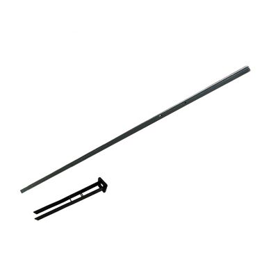 Image showing  3 in. x 3 in. x 6 ft. Gray Aluminum Alloy Inner Metal Fence Gate Post Kit for EP 44 in. x 62 in. Fence Gate Series