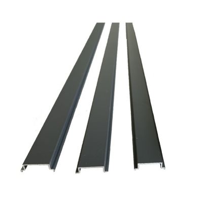 Image showing  3 in. x 3 in. x 6 ft. Gray Aluminum Alloy Inner Metal Fence Gate Post Kit for EP 44 in. x 62 in. Fence Gate Series