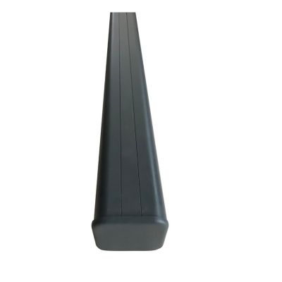 Image showing  3 in. x 3 in. x 6 ft. Gray Aluminum Alloy Fence End Post Kit for 6 in. x 6 in. EP Fence Series