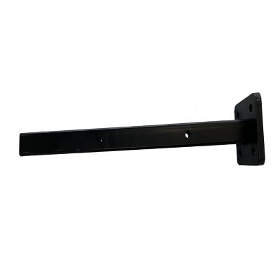 Image showing  3 in. x 3 in. x 1-1/3 ft. Black Metal Bottom Squared Post Holder for Installation Above Concrete EP Fence