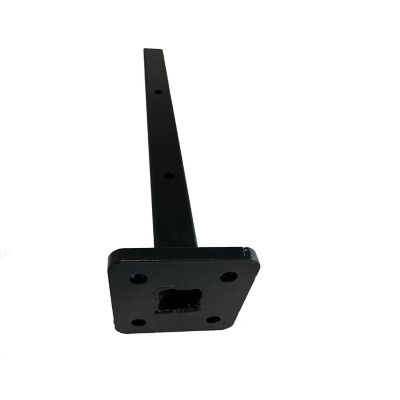 Image showing  3 in. x 3 in. x 1-1/3 ft. Black Metal Bottom Squared Post Holder for Installation Above Concrete EP Fence