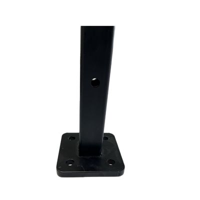 Image showing  3 in. x 3 in. x 1-1/3 ft. Black Metal Bottom Squared Post Holder for Installation Above Concrete EP Fence