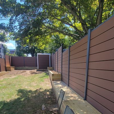 Image showing 7 th LH EP 3 in. x 3 in. x 1-1/3 ft. Black Metal Bottom Squared Post Holder for Installation Above Concrete EP Fence