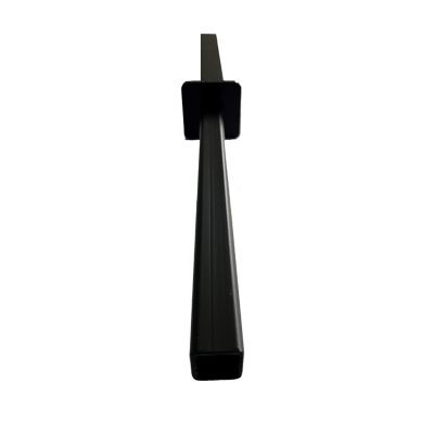 Image showing  3 in. x 3 in. x 2-2/3 ft. Black Metal Pronged Post Holder for Dig-In Installation EP Fence