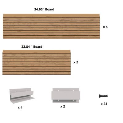 Image showing  All-Weather Rectangular Mocha Composite Raised Garden Bed 24 in. x 72 in. x 6 in.