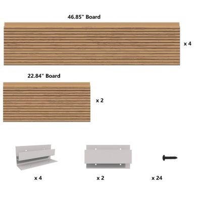 Image showing  All-Weather Rectangular Mocha Composite Raised Garden Bed 24 in. x 96 in. x 6 in.