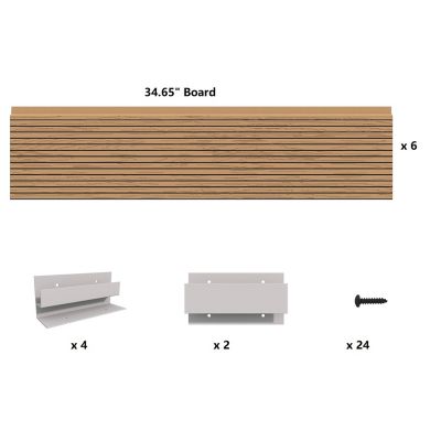 Image showing  All-Weather Rectangular Mocha Composite Raised Garden Bed 36 in. x 72 in. x 6 in.