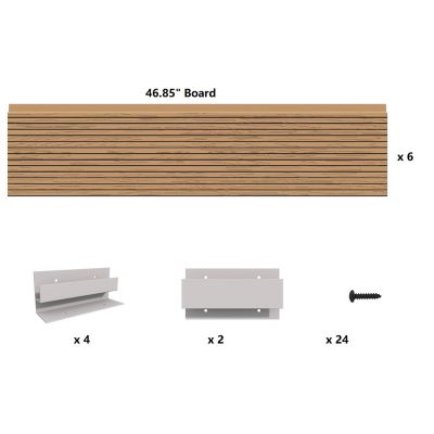 Image showing  All-Weather Rectangular Mocha Composite Raised Garden Bed 48 in. x 96 in. x 6 in.