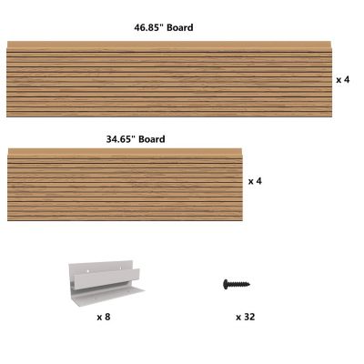 Image showing  All-Weather Rectangular Mocha Composite Raised Garden Bed 36 in. x 48 in. x 12 in.