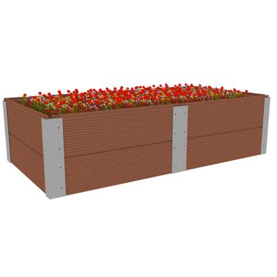 Image showing  All-Weather Rectangular Mocha Composite Raised Garden Bed 36 in. x 96 in. x 12 in.