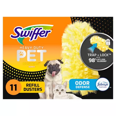 Swiffer Dusters Heavy-Duty Multi-Surface Pet Duster Refills 6-Pack Cleaning Cloths & Dusters