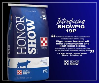 Image showing  Honor Show Pig 19P BMD Medicated Pelleted Pig Feed, 50 lb. Bag