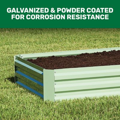 Image showing  Galvanized Steel Planter, 6 x 3 ft., Green