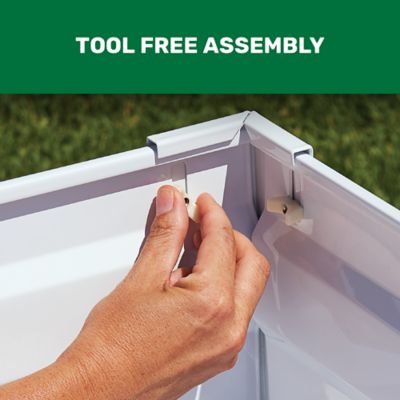 Image showing  Steel Raised Garden Bed with Stand, 48 x 26in., White