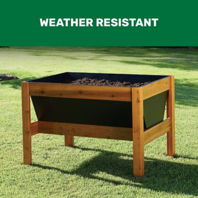 Image showing  46 x 34 in. Wooden Raised Bed Planter