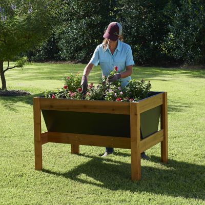 Image showing 5 th GroundWork 46 x 34 in. Wooden Raised Bed Planter