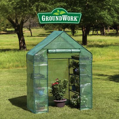 Image showing  28.74 in. x 56.3 in. Dual-Sided Walk-in Greenhouse