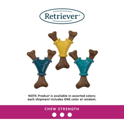 Image showing  Squeaky Wishbone Dog Chew Toy, Assorted Colors
