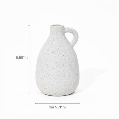 Image showing  White Ceramic Pitcher Round Vase