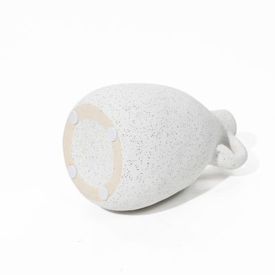 Image showing 5 th LuxenHome White Ceramic Pitcher Round Vase