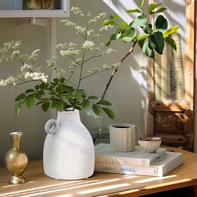 Image showing  White Ceramic Jug Round Vase