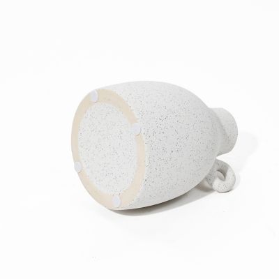 Image showing 6 th LuxenHome White Ceramic Jug Round Vase