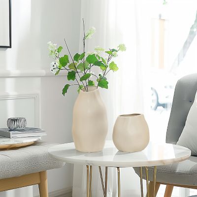 Image showing  Ivory White Ceramic Modern Tall Vase