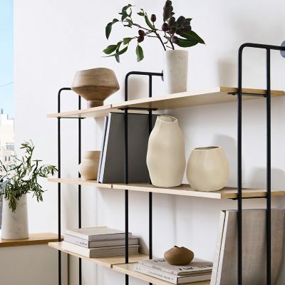 Image showing  Ivory White Ceramic Modern Tall Vase