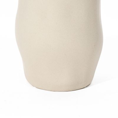 Image showing 7 th LuxenHome Ivory White Ceramic Modern Tall Vase