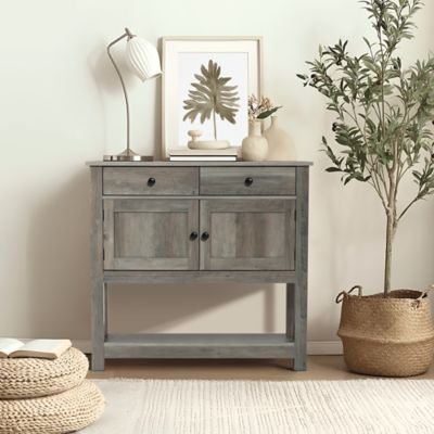 Image showing  35.43 in. Wide Server 2 Drawer 2 Door Buffet Storage Cabinet