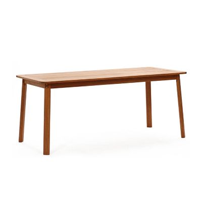 LuxenHome Outdoor Wooden Rectangular Dining Table
