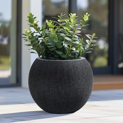 Image showing  14.5 in. Round Bowl Plastic Planter