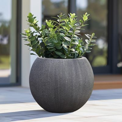 Image showing  14.5 in. Round Bowl Plastic Planter