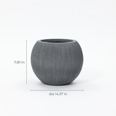 Image showing  14.5 in. Round Bowl Plastic Planter