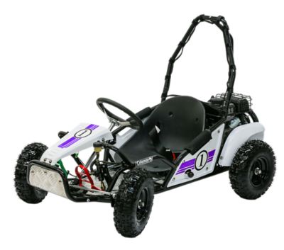 Image showing  Powersports SK100-PR 98cc Gas-Powered Go Kart, Purple/White