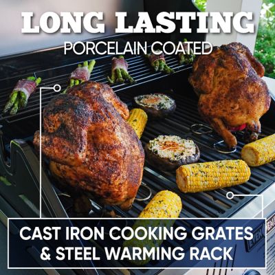 Image showing  4-Burner Propane Gas Grill, Black/Silver