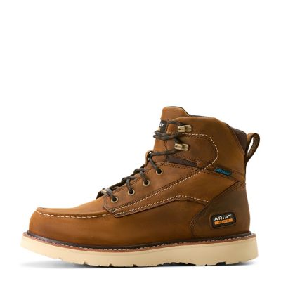 Image showing 4 th Ariat Men's Rebar Wedge 6 in. Waterproof Soft Moc Toe Work Boots