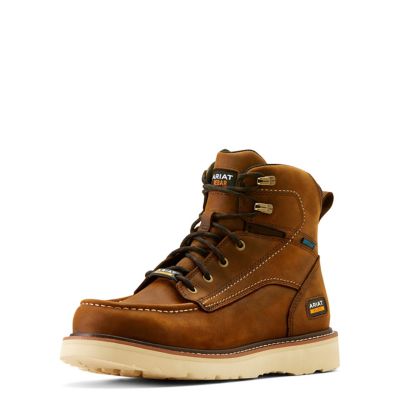 Image showing 0 th Ariat Men's Rebar Wedge 6 in. Waterproof Soft Moc Toe Work Boots