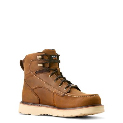 Image showing 2 th Ariat Men's Rebar Wedge 6 in. Waterproof Soft Moc Toe Work Boots
