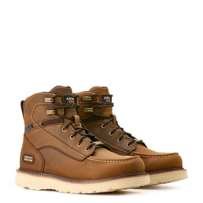 Image showing 3 th Ariat Men's Rebar Wedge 6 in. Waterproof Soft Moc Toe Work Boots
