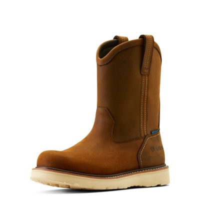 Ariat Men's Rebar Wedge Pull-On Waterproof Soft Toe Work Boots