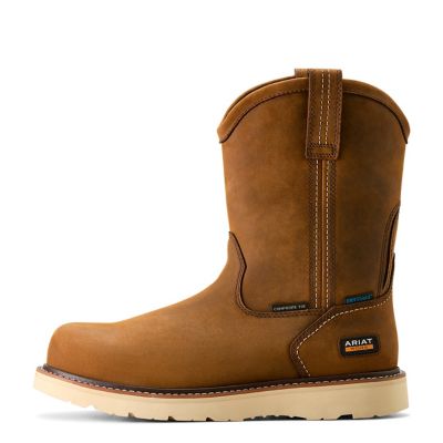 Image showing 4 th Ariat Men's Rebar Wedge Pull-On Waterproof Composite Toe Work Boots