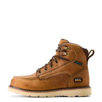 Image showing 4 th Ariat Women's Rebar Wedge Waterproof Moc Toe Work Boots