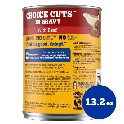 Image showing  Adult Choice Cuts in Gravy with Beef Wet Dog Food, 13.2 oz.