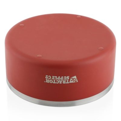 Image showing  64 oz. Stainless Steel Double Wall Pet Food Bowl, Red