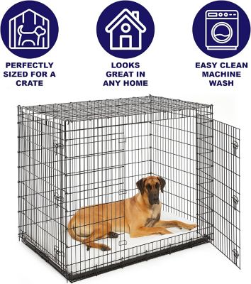 Image showing 1 th MidWest Homes for Pets Quiet Time Bolstered Pet Crate Bed, 54 in. x 37 in. x 3-1/2 in.